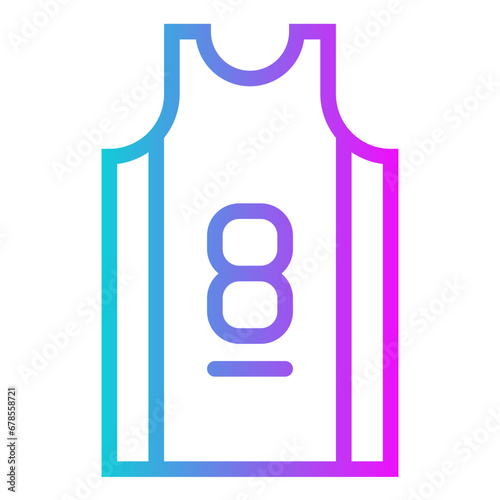 Basketball Jersey Gradient Style Design Icon © Meilia