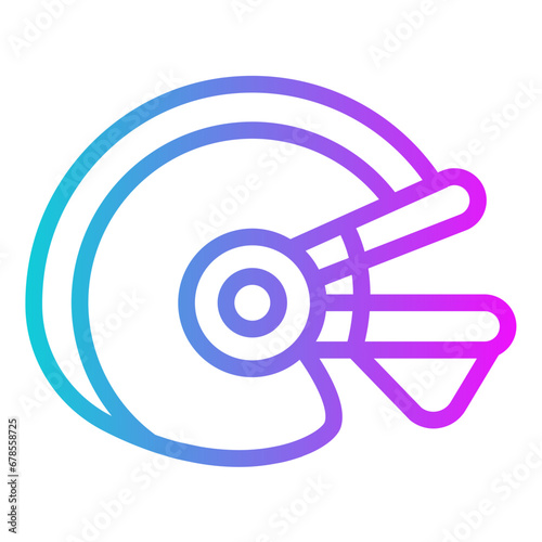 Helmet Gradient Style Design Icon