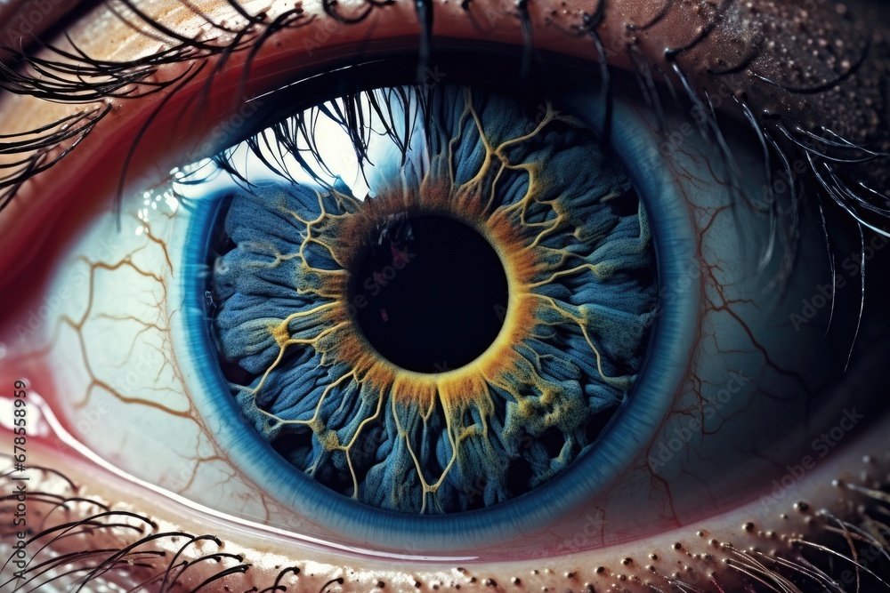 A captivating close up of an eye