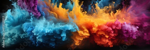 Colored Powder Explosion Paint Holi Colorful   Banner Image For Website  Background abstract   Desktop Wallpaper