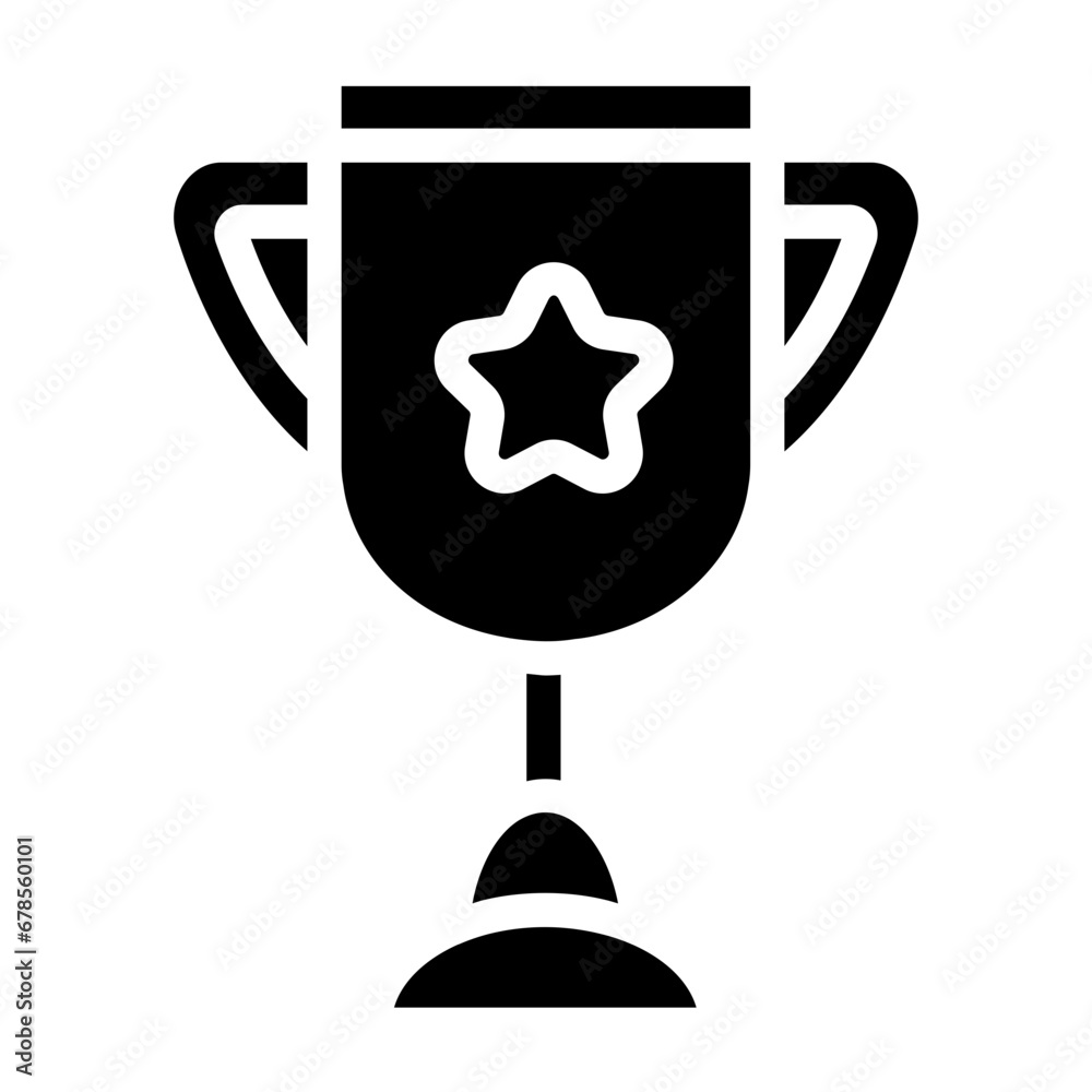 Trophy Solid Style Design Icon