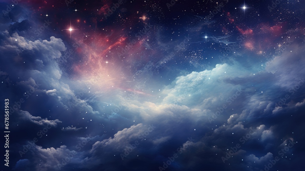 Cosmos with numerous stars, nebula and galaxies, abstract space background Cosmos with numerous stars, nebula and galaxies, abstract space background