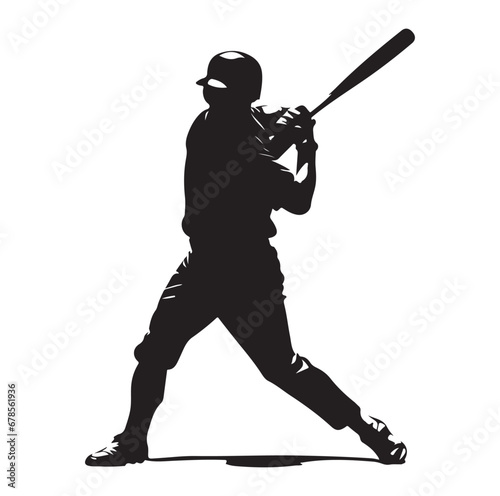 Baseball Players Silhouettes vector .