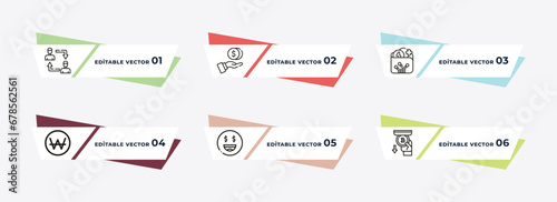 peer to peer, funds, digital wallet, won, greed, withdraw outline icons. editable vector from cryptocurrency concept.