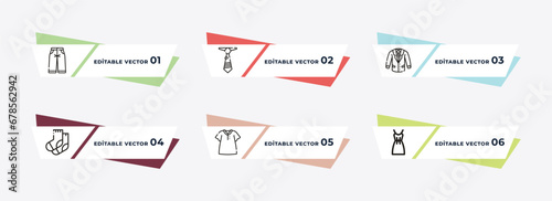 pilot sunglasses, padded vest, tulle skirt, gladiator sandal, oxford wave blazer, platform sandals outline icons. editable vector from clothes concept.