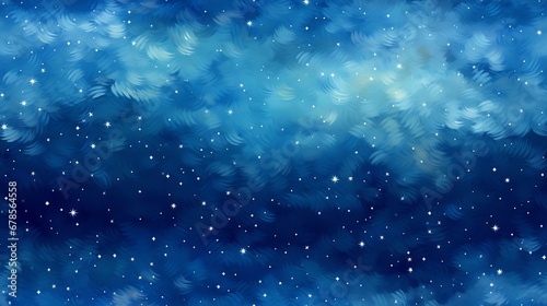 Generative AI : Wallpaper tilable pattern of sky in style of Vicent Van Gogh Starry Night created photo