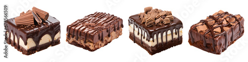 brownies isolated on transparent background - design element PNG cutout set collection