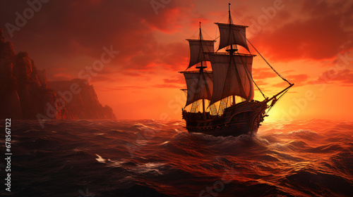 A ship sailing © Roses