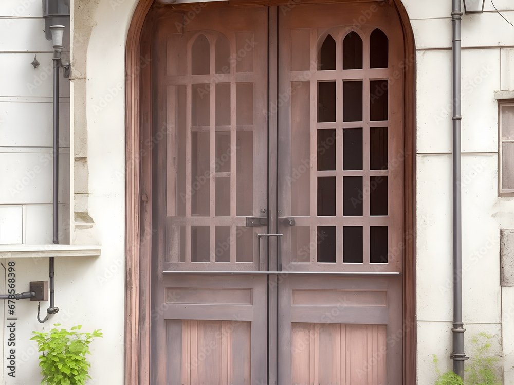 old wooden door