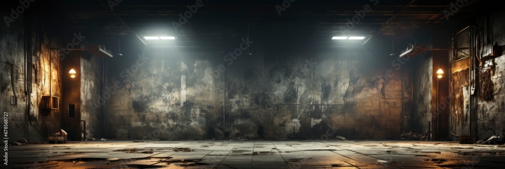 Abstract Image Dark Room Concrete Floor , Banner Image For Website, Background abstract , Desktop Wallpaper
