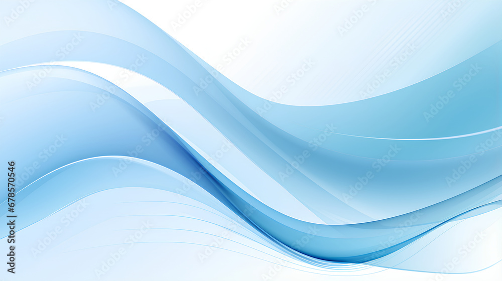 Fototapeta premium Stylish soft blue curve lines abstract the background