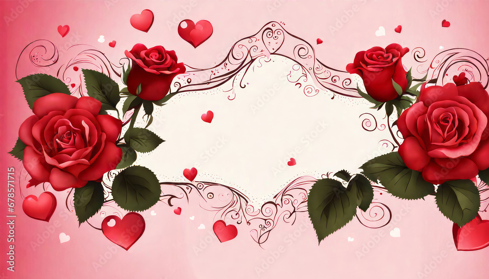 Valentinstag Hintergrund Karte, generated image