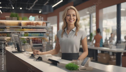 woman in supermarket