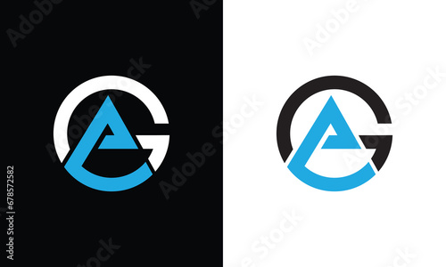 AG letter logo design vector template