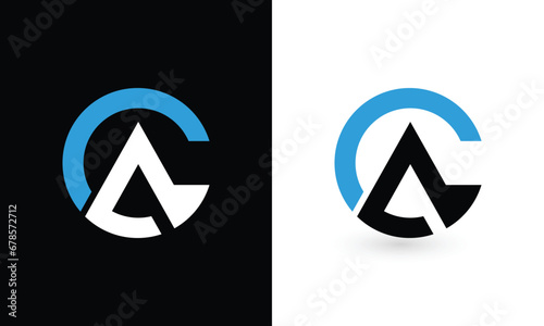 CA letter logo design vector illustration