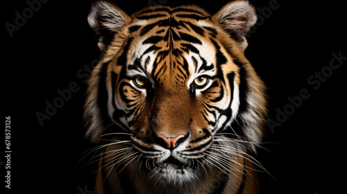 A tiger with a black background © Ghazanfar