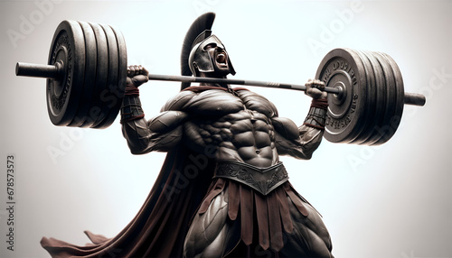Spartaner hebt schweres Gewicht