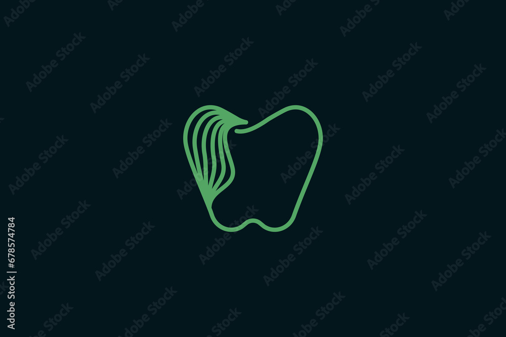 Dental green logo design illustration vector template Dental green logo design illustration vector template