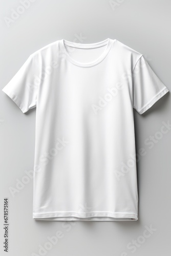 White blank T-shirt template on a white background