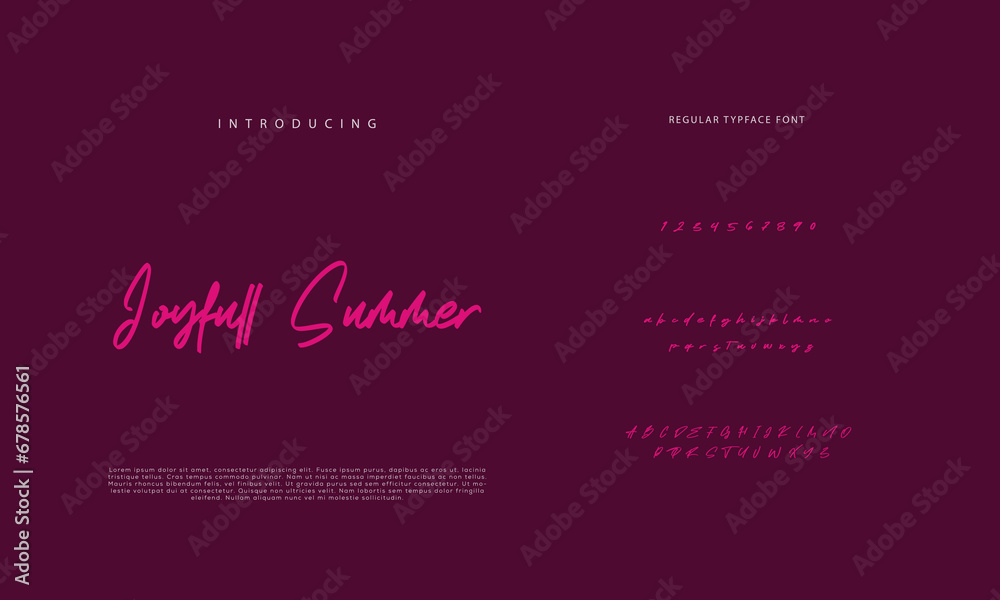 Handwritten Script font. Hand drawn brush style modern calligraphy cursive typeface. Hand Lettering and Custom Typography alphabet for Designs: Logo, Greeting Cards, Poster. Vector Brush type set.
Handwritten Script font. Hand drawn brush style modern calligraphy cursive typeface. Hand Lettering and Custom Typography alphabet for Designs: Logo, Greeting Cards, Poster. Vector Brush type set.