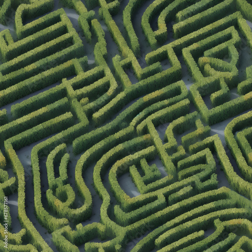 seamless abstract hedge maze texture pattern