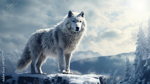 A white wolf