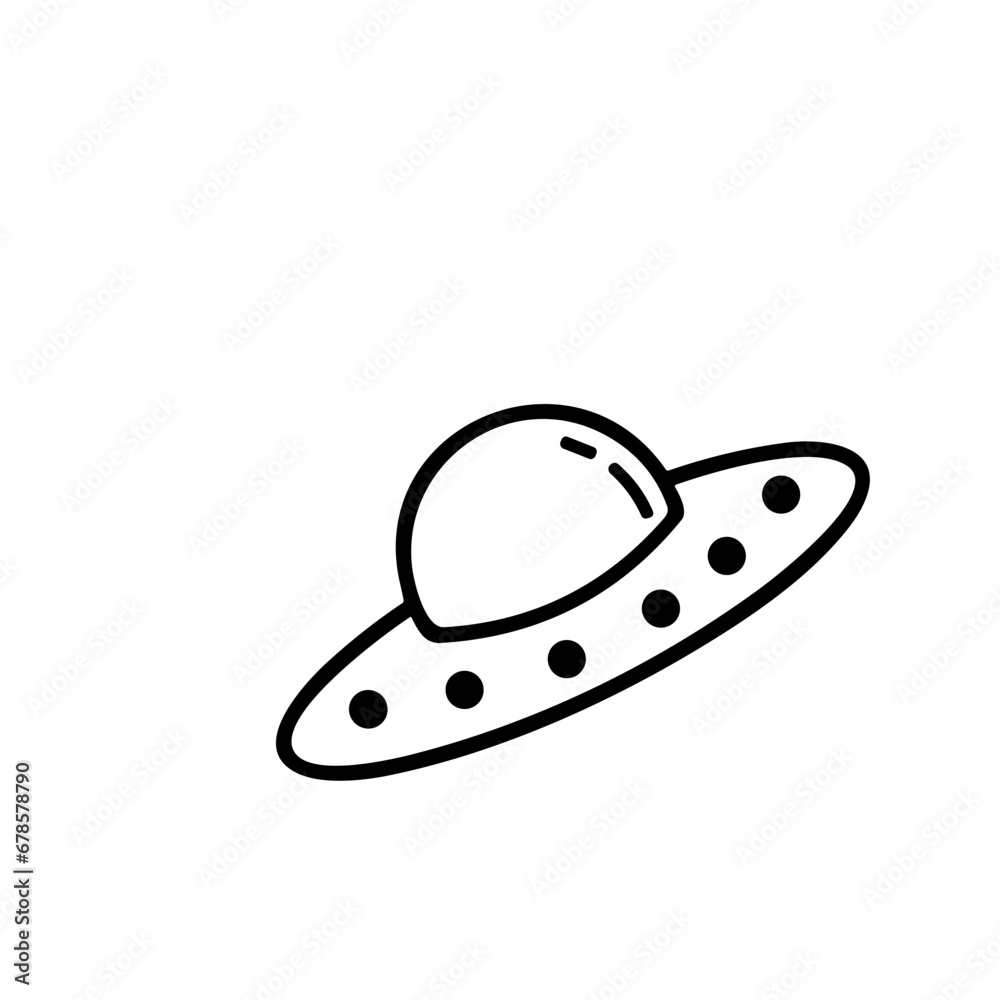 hand draw doddle  space vector  flat