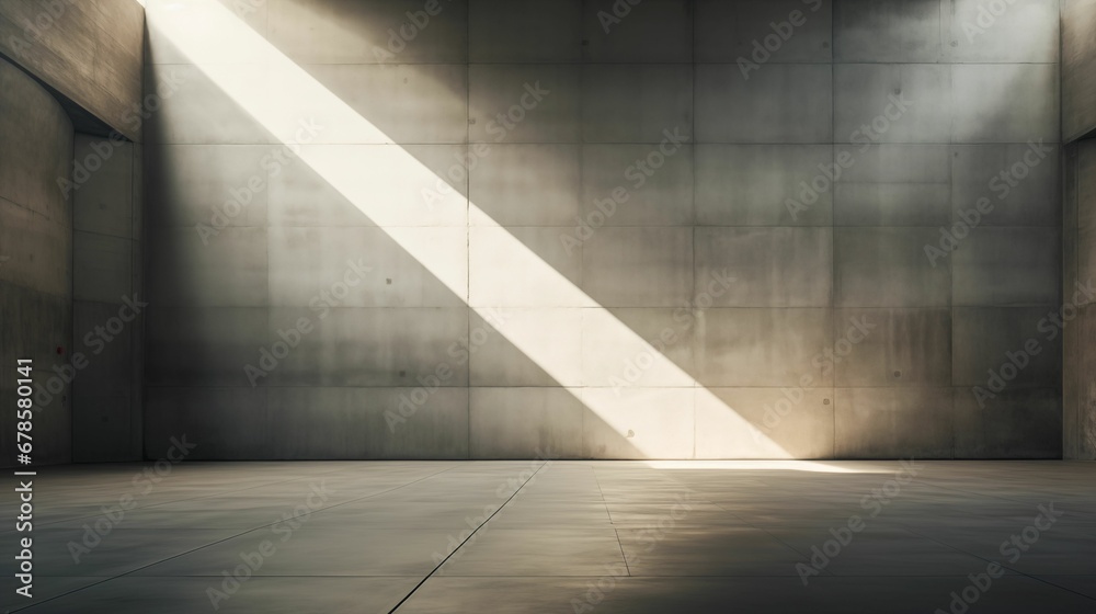 A minimalist scene featuring an empty concrete room. A minimalist scene featuring an empty concrete room.