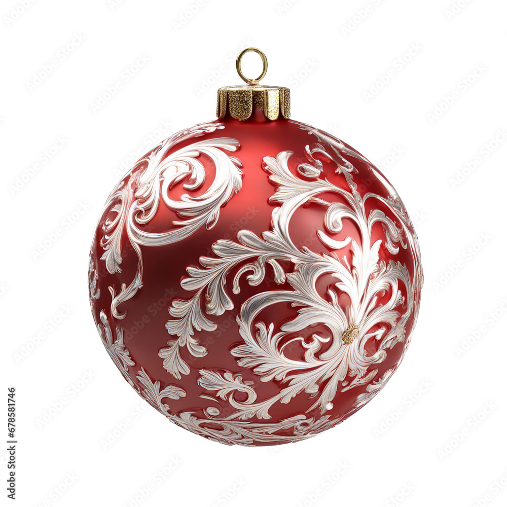 red marbled Christmas ornament red marbled Christmas ornament