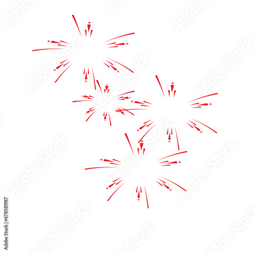 Fireworks celebrate Hong Kong's National Day. White and red fireworks. Beautiful and detailed spectacular fireworks, colorful, bright, festive, celebration, independence day, new year, christmas.