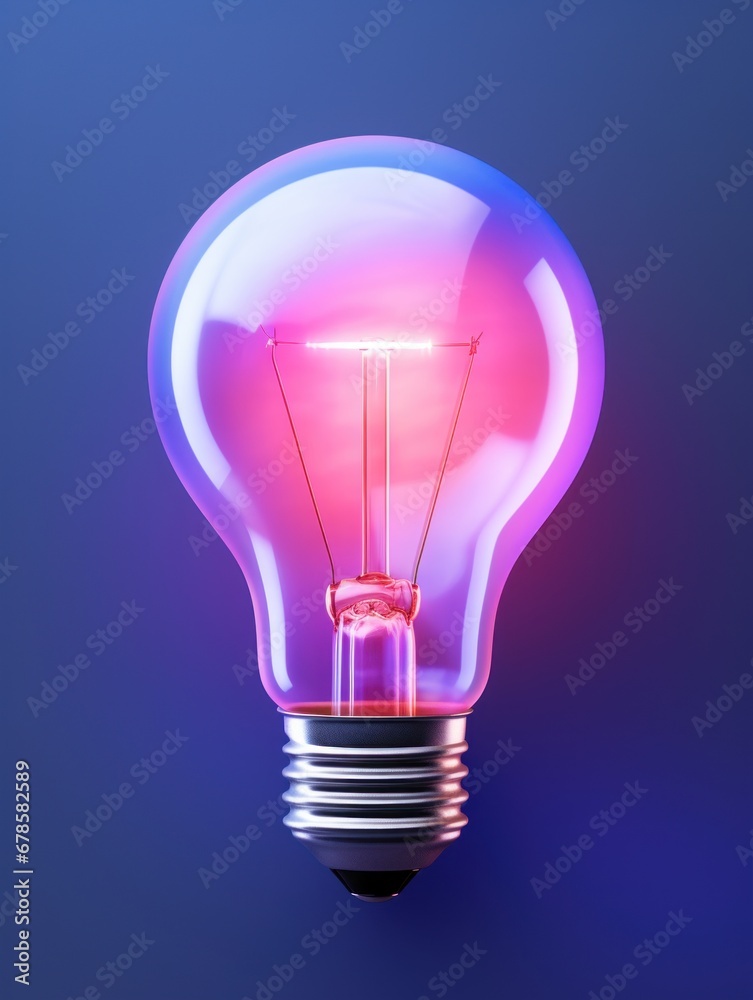 Idea Illumination: Light Bulb Shining Brightly on a Blue Radiant Background Idea Illumination: Light Bulb Shining Brightly on a Blue Radiant Background