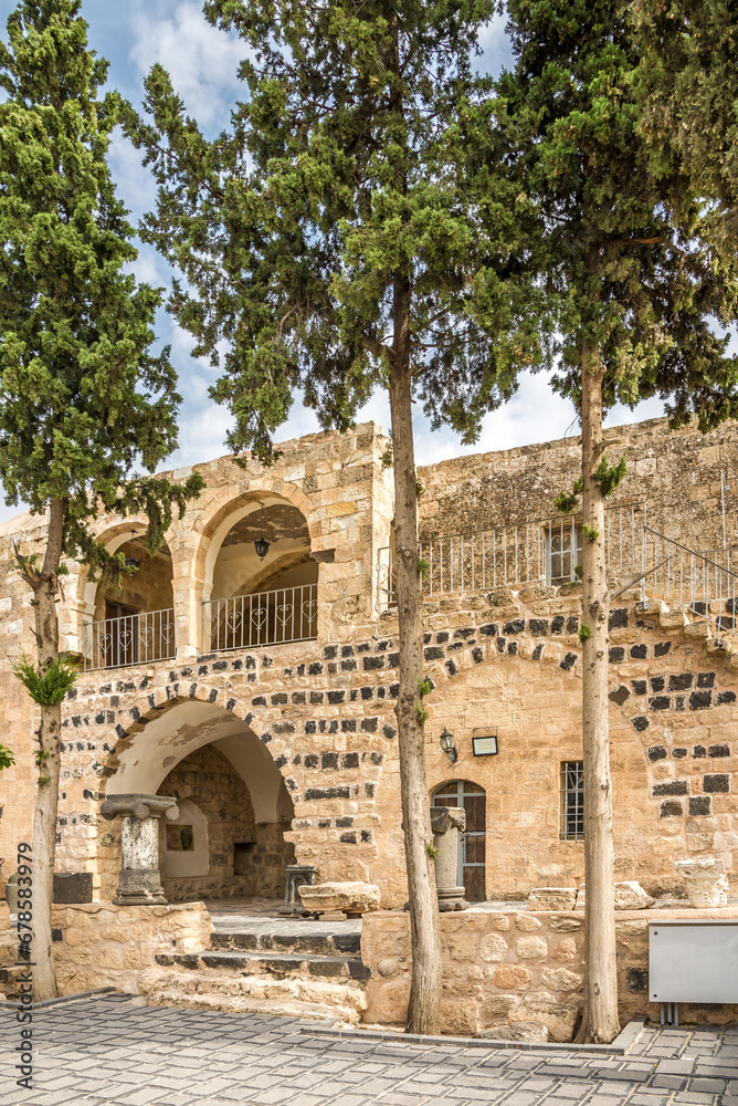 View at the Courtyard of Ancient Gadara (Umm Qais) in Jordan