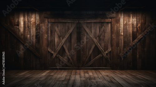 An open barn door