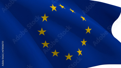Isolated flag of European Union