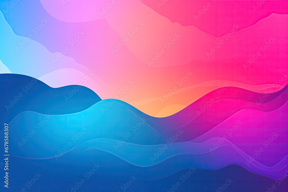 An illustration of abstract colorful curves, lines and shapes. A wallpaper, background and banner template. A fill for backdrop. Website, web design. Spectrum. Bright