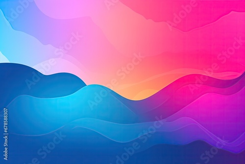 An illustration of abstract colorful curves  lines and shapes. A wallpaper  background and banner template. A fill for backdrop. Website  web design. Spectrum. Bright