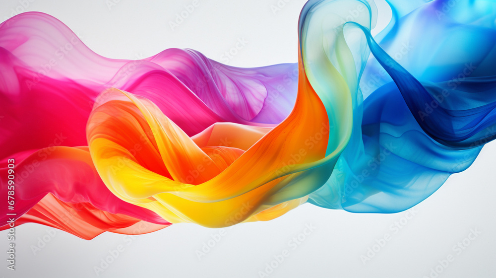 Obraz premium Colorful Abstract Background with Swirling Rainbow Colors and Light Bursts - A Vibrant Expression of Creativity and Innovation