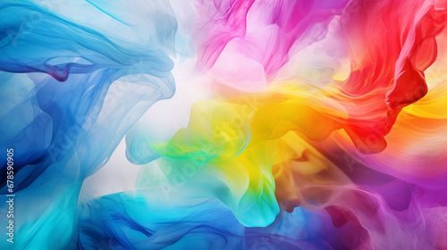 Colorful Abstract Background with Swirling Rainbow Colors and Light Bursts - A Vibrant Expression of Creativity and Innovation