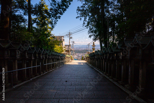 美しい寺の階段風景