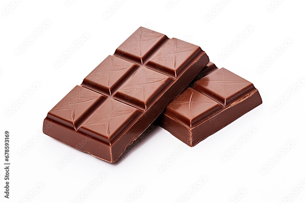 Decadent delight. Indulge in richness of dark chocolate on white background isolated. Sweet. Flavors in every bite. Bittersweet temptation Decadent delight. Indulge in richness of dark chocolate on white background isolated. Sweet. Flavors in every bite. Bittersweet temptation