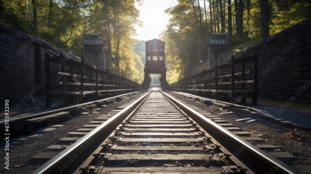 Fototapeta premium Historical Incline at Allegheny Portage Railroad National Historic Site in Altoona, PA