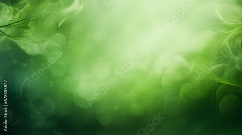 green abstract nature background. Generative Ai.