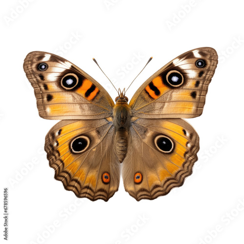 Butterfly with Patterned Wings, Isolated Insect Closeup