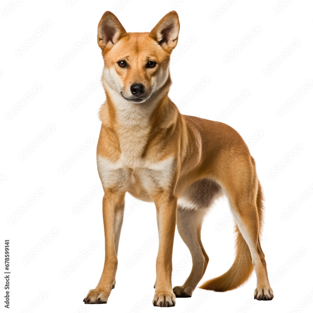 Dingo Australian Wild Dog Portrait, Isolated