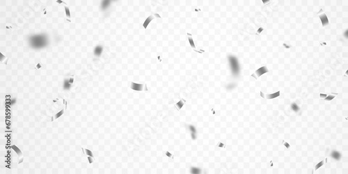 silver confetti background For the festival vector illustration