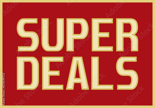 Super ofertas en fondo rojo.