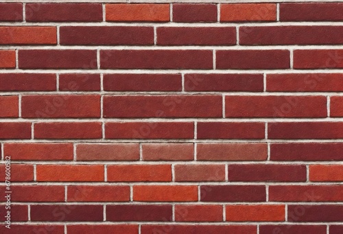 stone wall made of red brick, generative ai