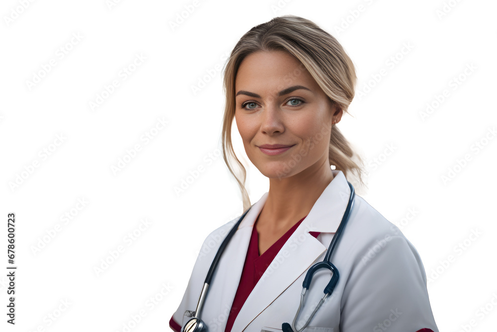 Female acute care nurse looking at camera