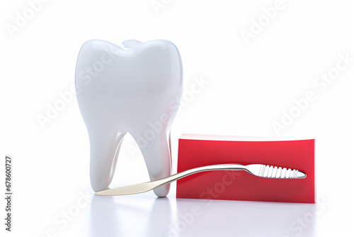 tooth with red card