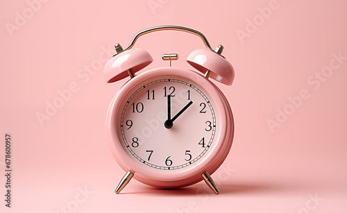 Serenity in Pink: Minimalist Elegance with a Striking Monochromatic Alarm Clock Design